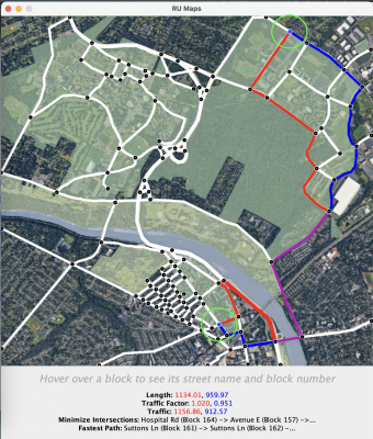 RUMaps is a graph assignment that visualizes the Rutgers bus system and routes.