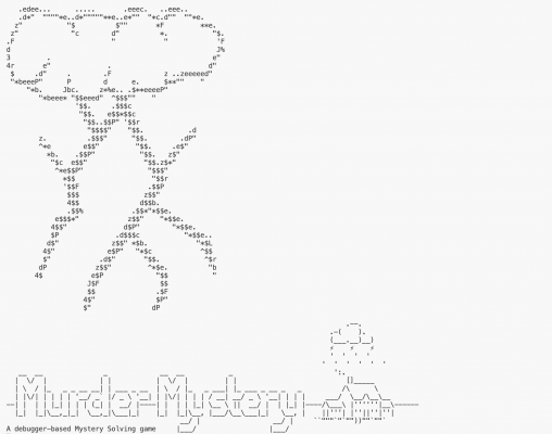 Murder Mystery is a debugging exercise where students trace code to solve a murder mystery.